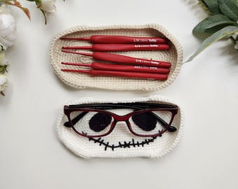 Crochet Pattern: Glasses & Hook Holder Case (PDF)