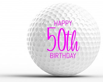 Free 2Day FedEx - 50th Birthday Gift for Women - Birthday Golf  Gift - Personalized Birthday Gift - Custom Golf Balls - Golf Gift for Dad