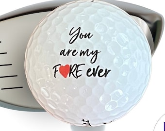 Forever Custom Golf Balls Valentines Day Gift- Golf Valentine Gift  -Valentines Gift for Him - Birthday - Boyfriend - Husband - Anniversary