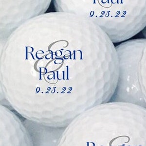 Golf Balls Custom Wedding Favors in Bulk - Custom Golf Balls - Personalized Wedding Golf ball for Groom and Bride with wedding date theme