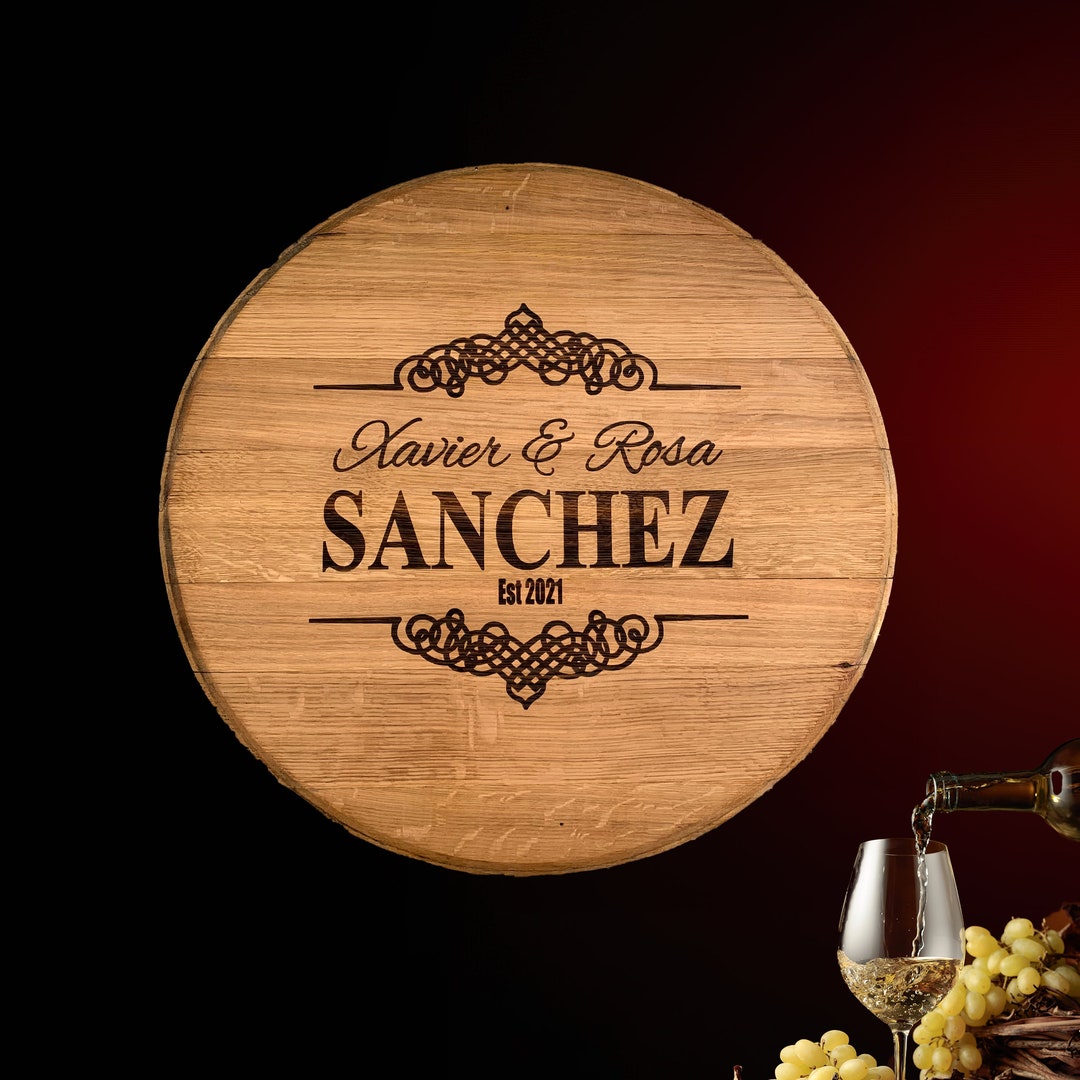 Wine Barrel Guest Book is a Used Lid Reclaimed From Napa Etsy