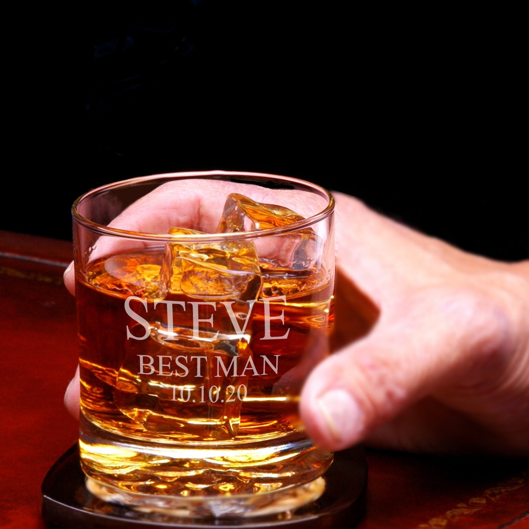 Personalized Whiskey Glasses Bourbon Decanter Glass Personalized Gift