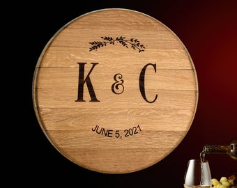 Rustic Wedding Guest Book - Reclaimed Wine Country Wood Wine Lid from Napa Valley
