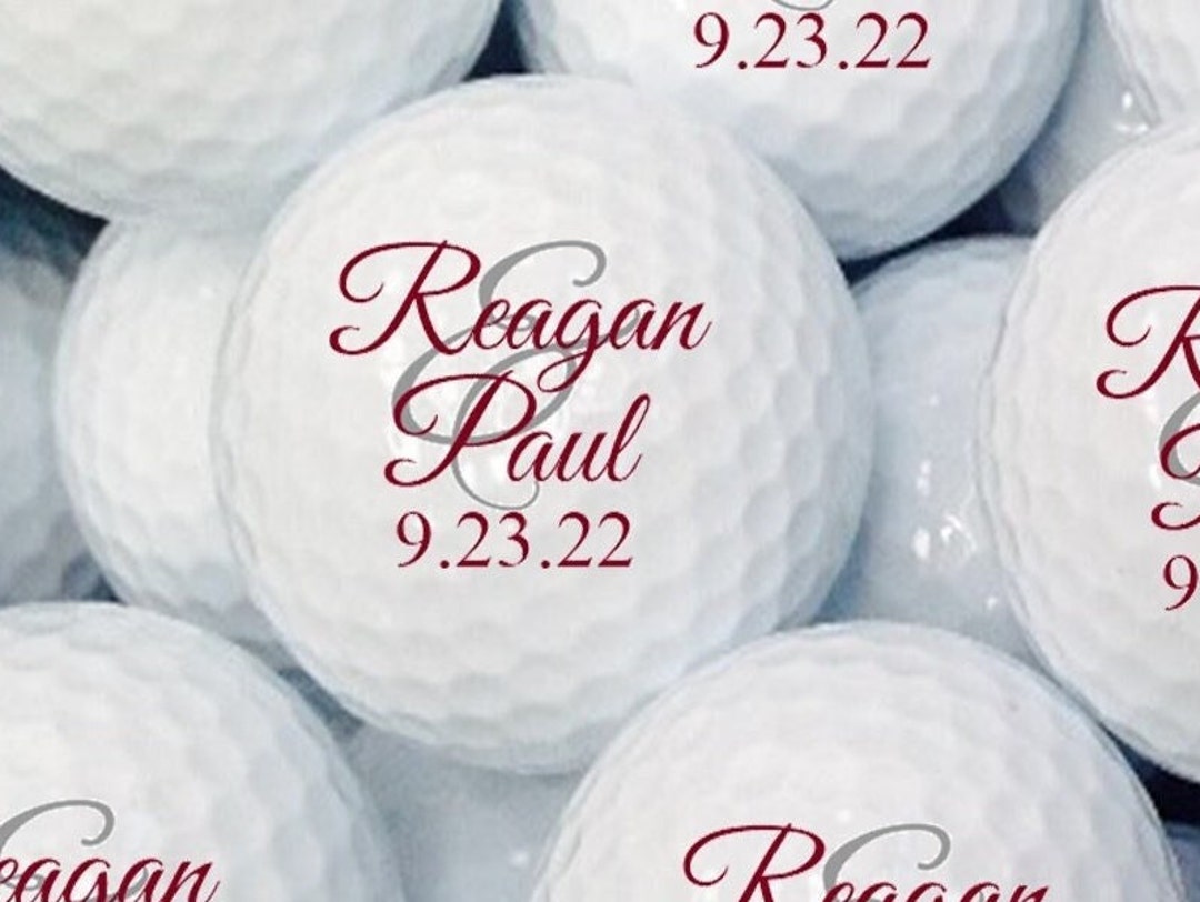 Personalized Wedding Golf Ball Favors Valentines Day Gift Custom Golf