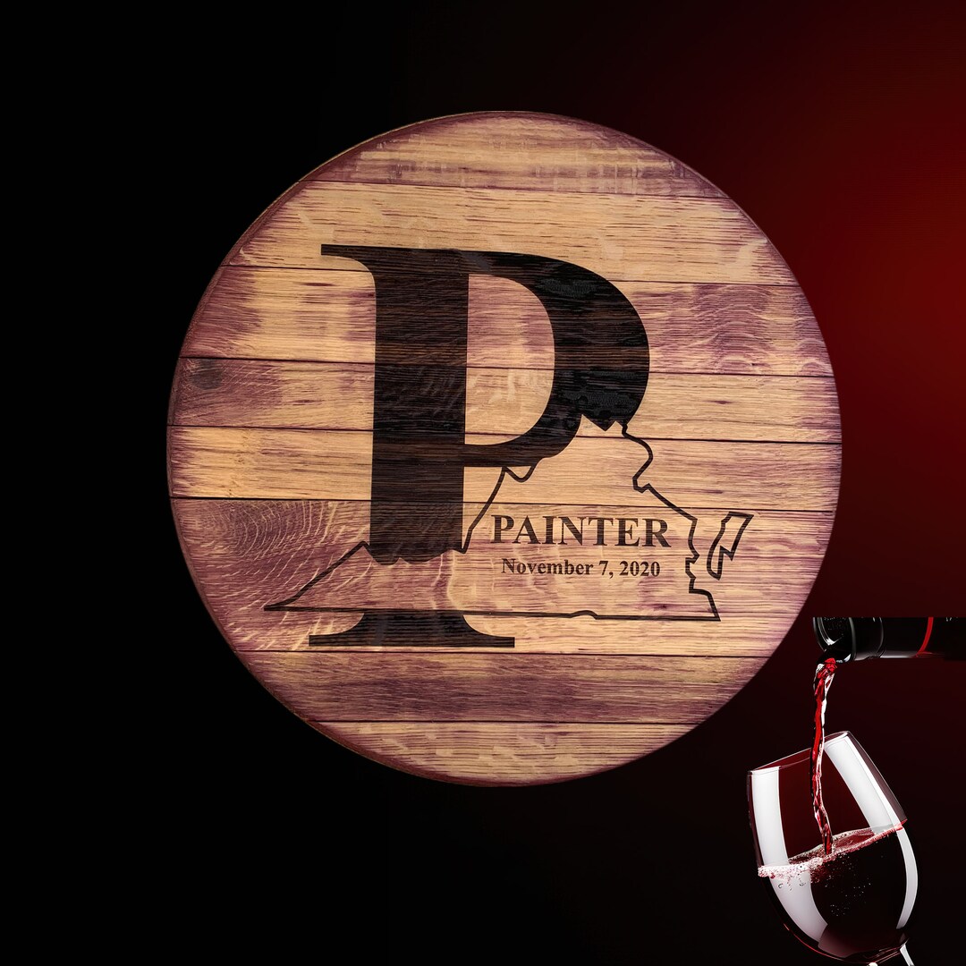 Custom Wine Barrel Guest Book for Virginia Wedding Guest Book