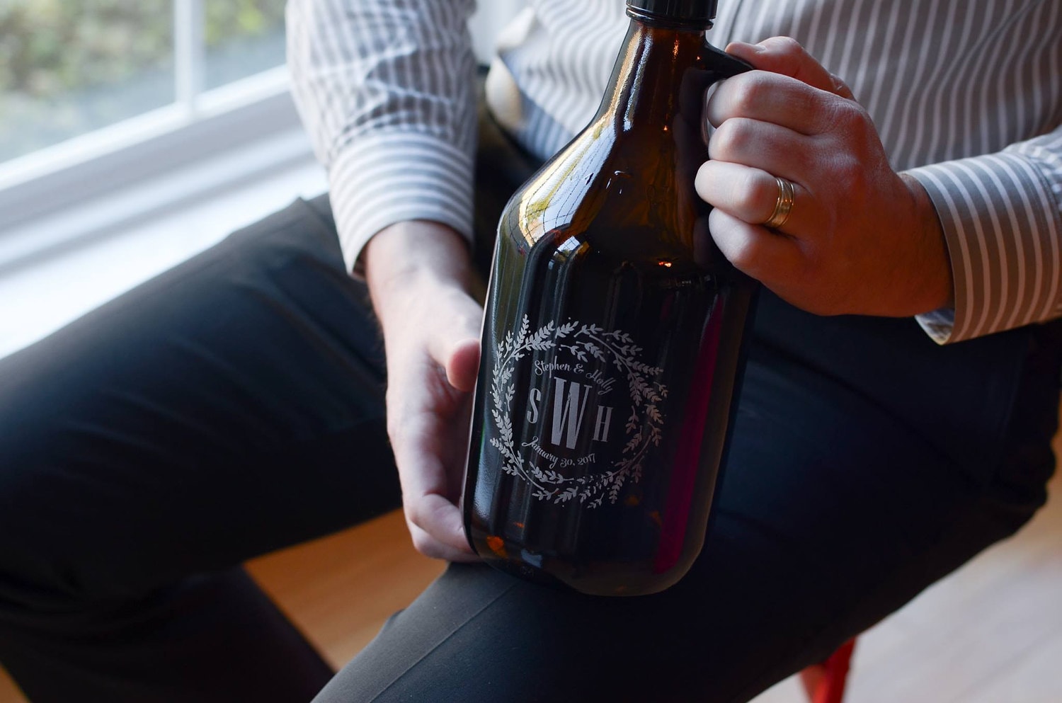 Growler Engagement Gifts for Couple Add Glasses to make a Etsy
