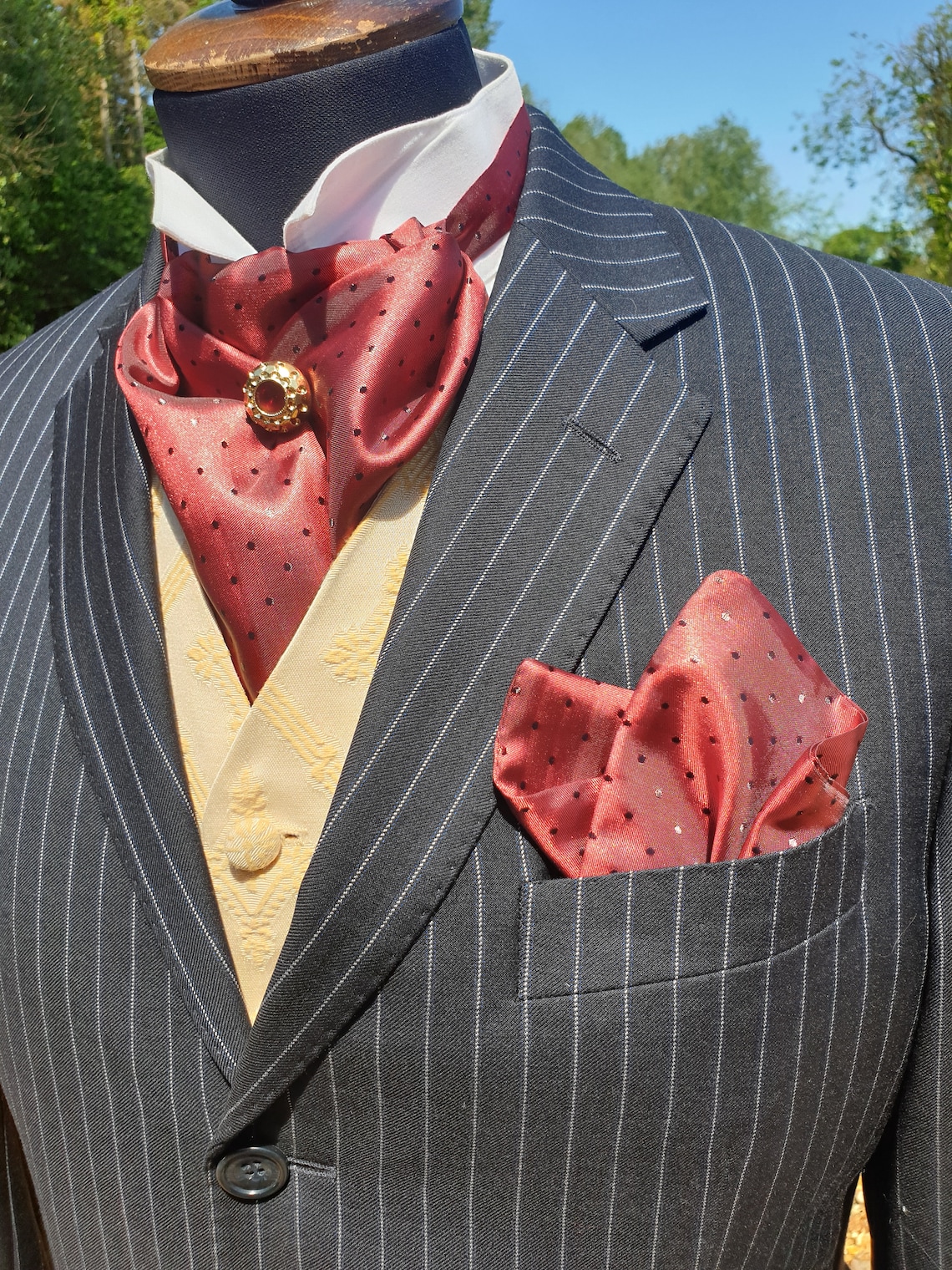 Men's Victorian Edwardian Style Pre Tied Cravat Neck Tie Etsy