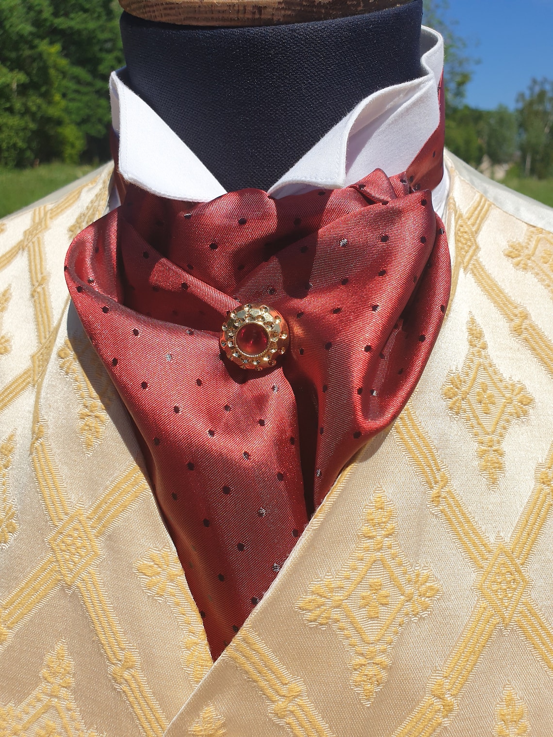 Men's Victorian Edwardian Style Pre Tied Cravat Neck Tie | Etsy
