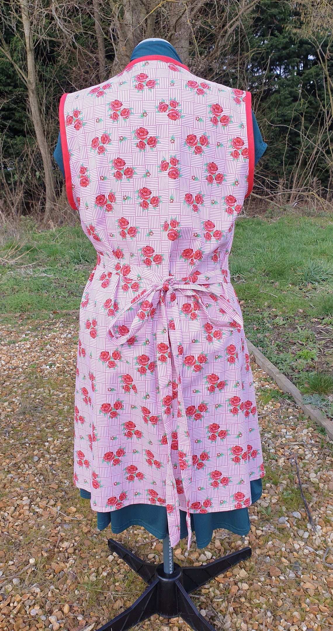Vintage 1940s Style Wrap Around Apron Pinafore Hand Made Etsy
