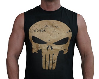 Skull Men's Workout Sleeveless Gym Tank Top