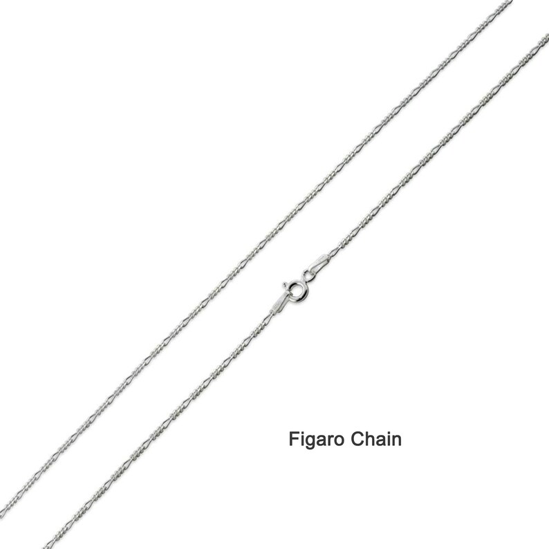 Sterling Silver .925 Blue Opal Heart Pendant+Sterling Silver Figaro Or Cable Chain Necklace For Woman Teens 925