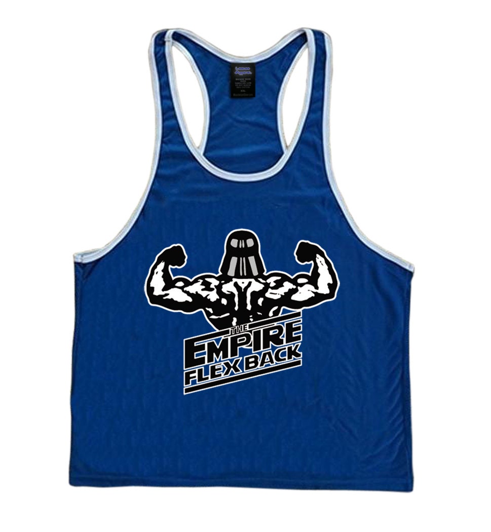 The Empire Flex Back Star Wars Mens Workout Tank Top T-Shirt Stringer Muscle Racerback Golds Gym Bodybuilding Tops