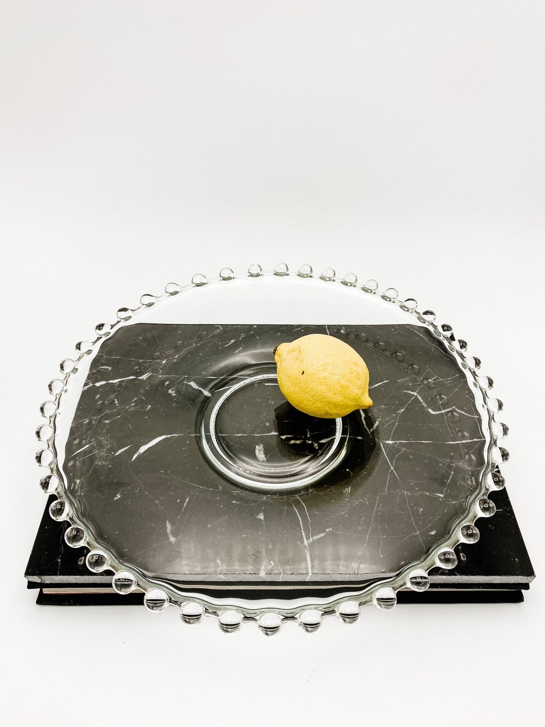 Large Vintage Bubble Rim Tray, Ball Rim Bowl, Fruit Platter, Fruit Bowl ...