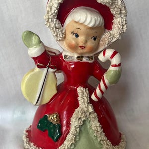 Napco Candy Cane Angel Bell - Etsy