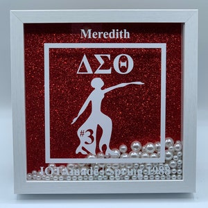 Personalized Lady Fortitude Shadow Box - Delta Sigma Theta Inspired