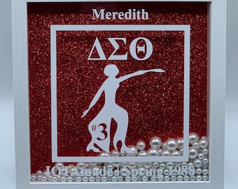 Personalized Lady Fortitude Shadow Box - Delta Sigma Theta Inspired