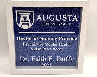 Nursing Graduation Gift | Personalized Shadow Box for Nurse Practitioner, RN, BSN, DNP | Custom Medical School Graduation Keepsake