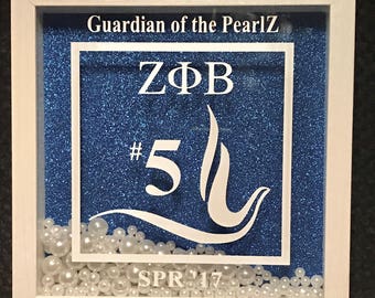 Zeta Phi Beta Shadow Box personnalisé