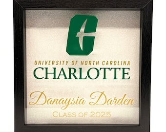 College Graduation Shadow Box | Custom University Name Sign | Graduation Gift | Graduate Keepsake