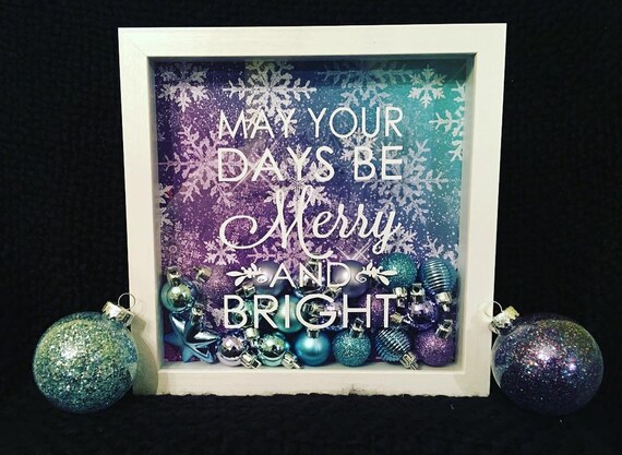 Home Decor Merry And Bright Shadow Box Frames Displays Frames