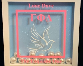 Personalized Gamma Phi Delta Shadow Box