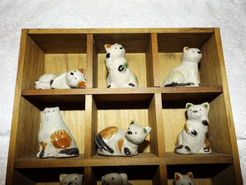 English Pottery Antique Creamware Pottery Cat Figurines Cat Figurines 3 glaze Pottery Unique Pottery Bisque Pottery