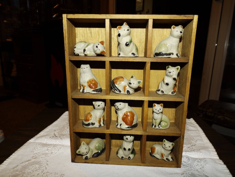 English Pottery Antique Creamware Pottery Cat Figurines Cat Figurines 3 glaze Pottery Unique Pottery Bisque Pottery