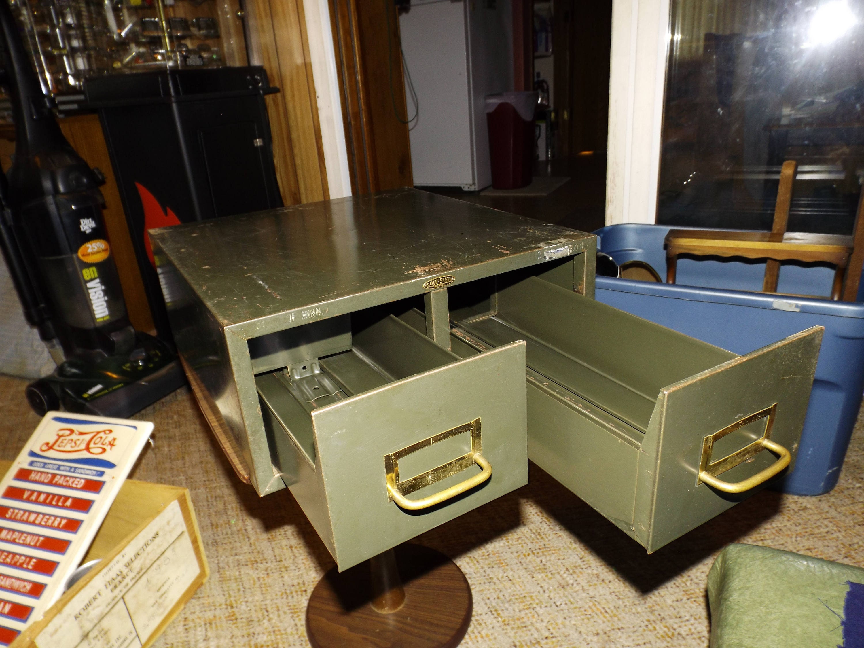 Avocado Furniture Metal File Cabinet Card Catalog Tool Box Industrial Furniture Office Storage Card File Cabinet Metal File Box File Changingtreasures