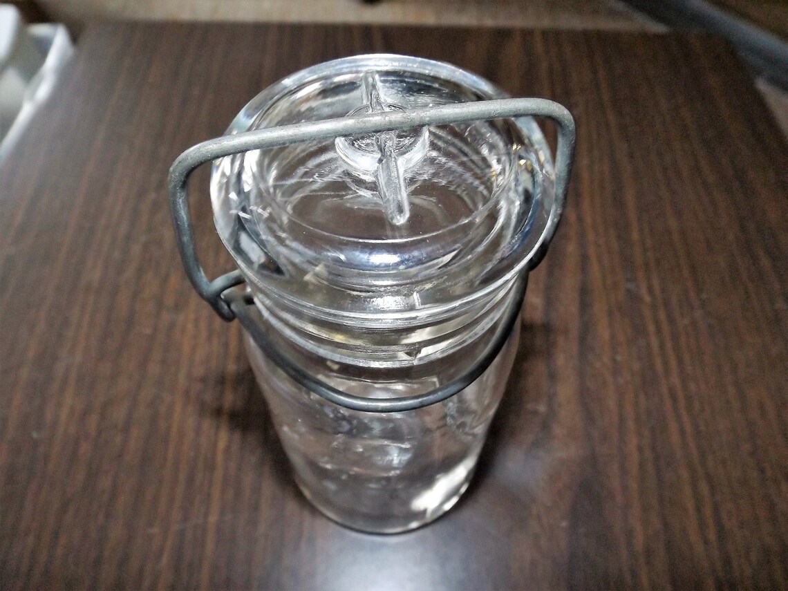 Vintage Wire Side Jars Wire Bail Jars Canning Jars Glass Etsy