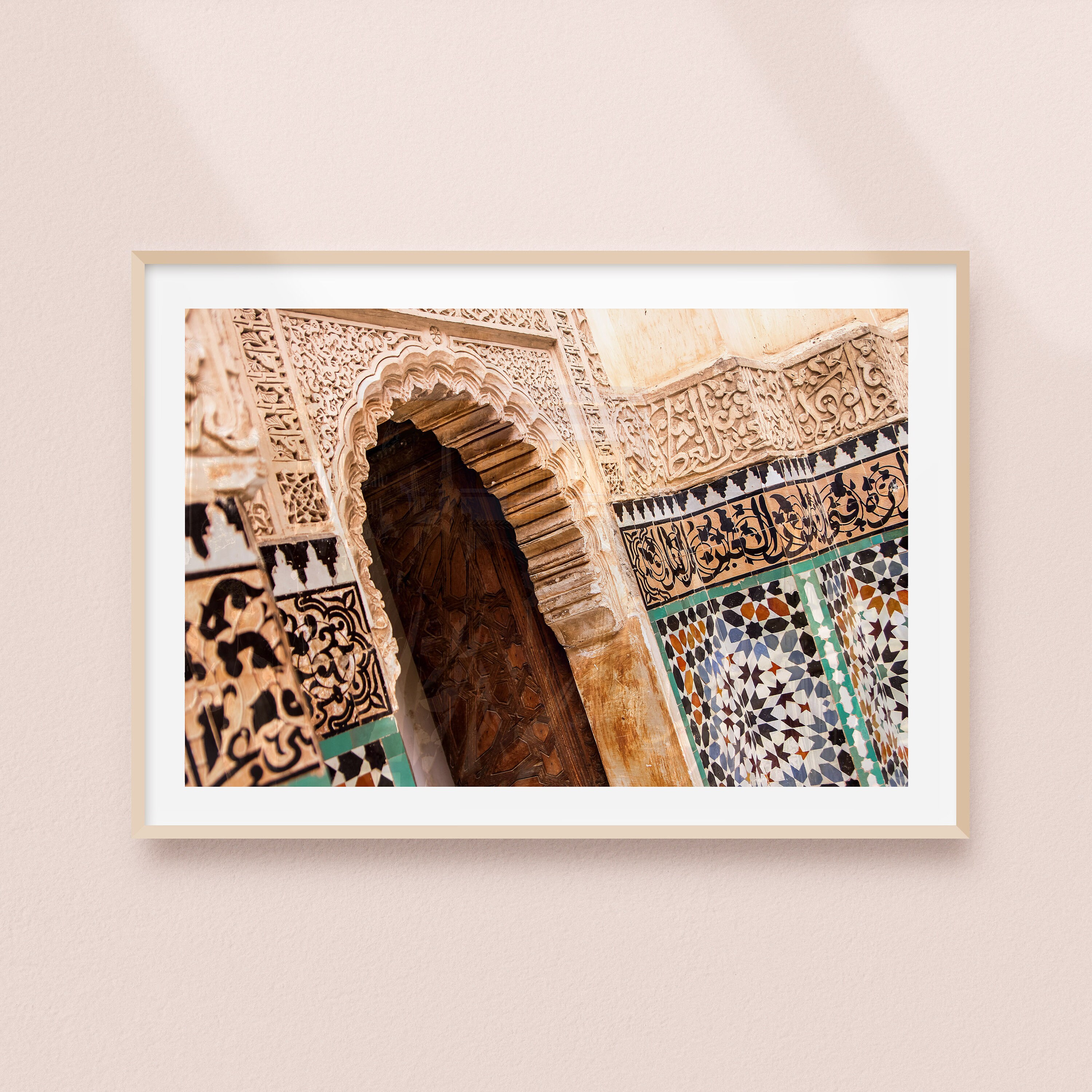 Impression Photo et Toile de L'architecture Marocaine La Mederssa Ben Youssef à Marrakech Au Maroc