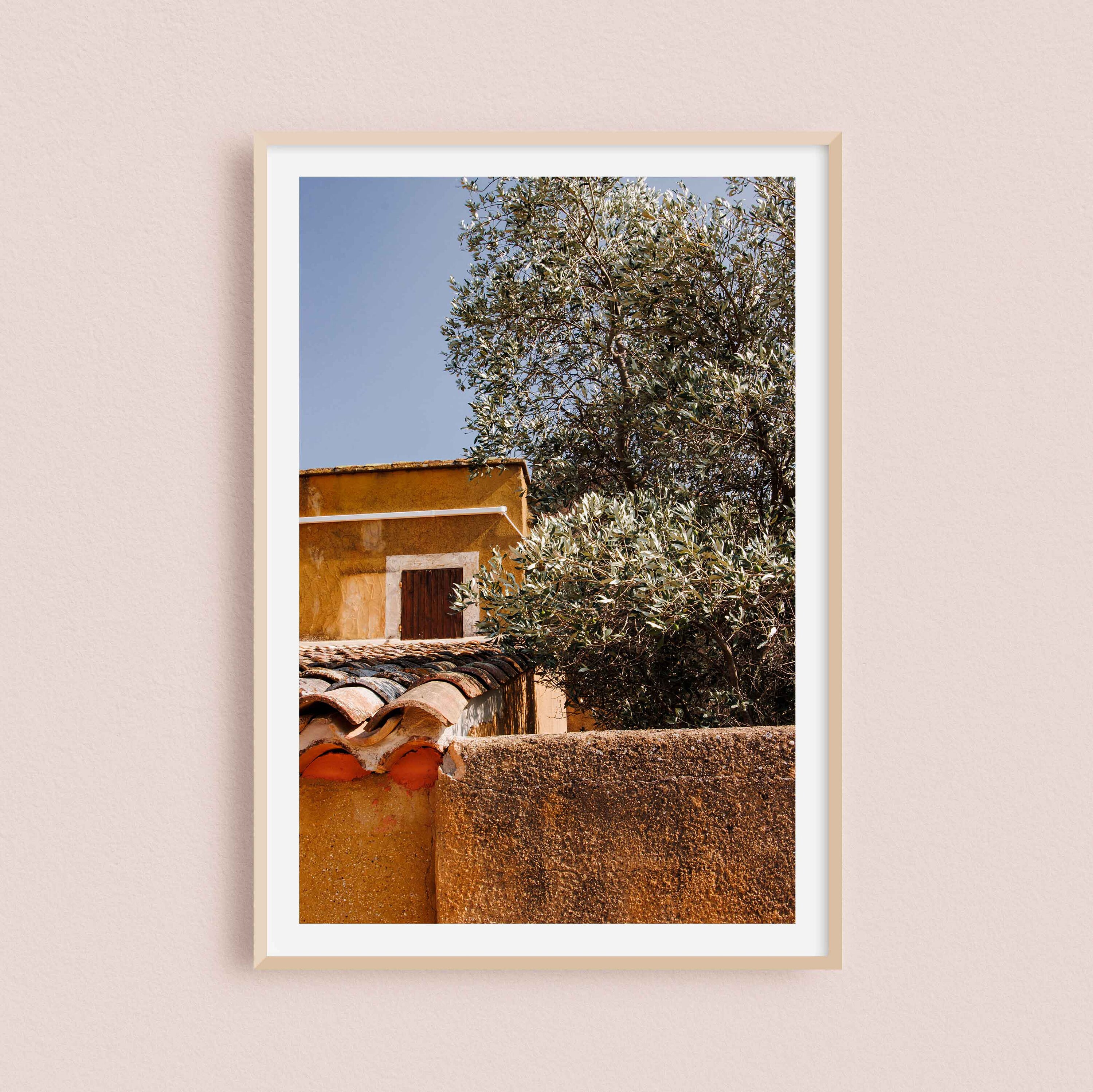 Impression Photo et Toile d'une Façade d'un Olivier Dans Le Village de Roussillon Sud La France