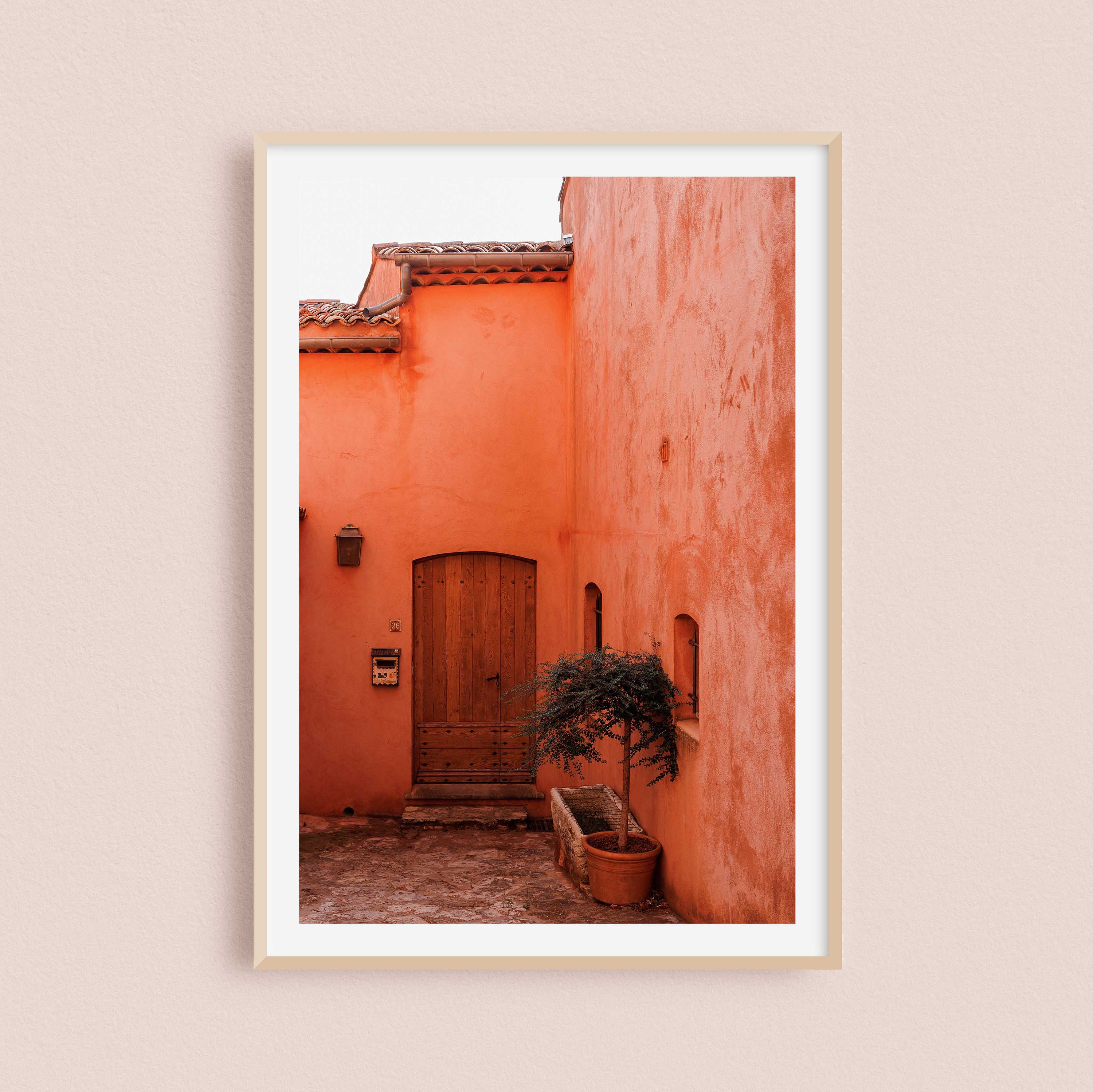 Impression Photo et Toile d'une Ruelle Ocre Dans Le Village de Roussillon Sud La France