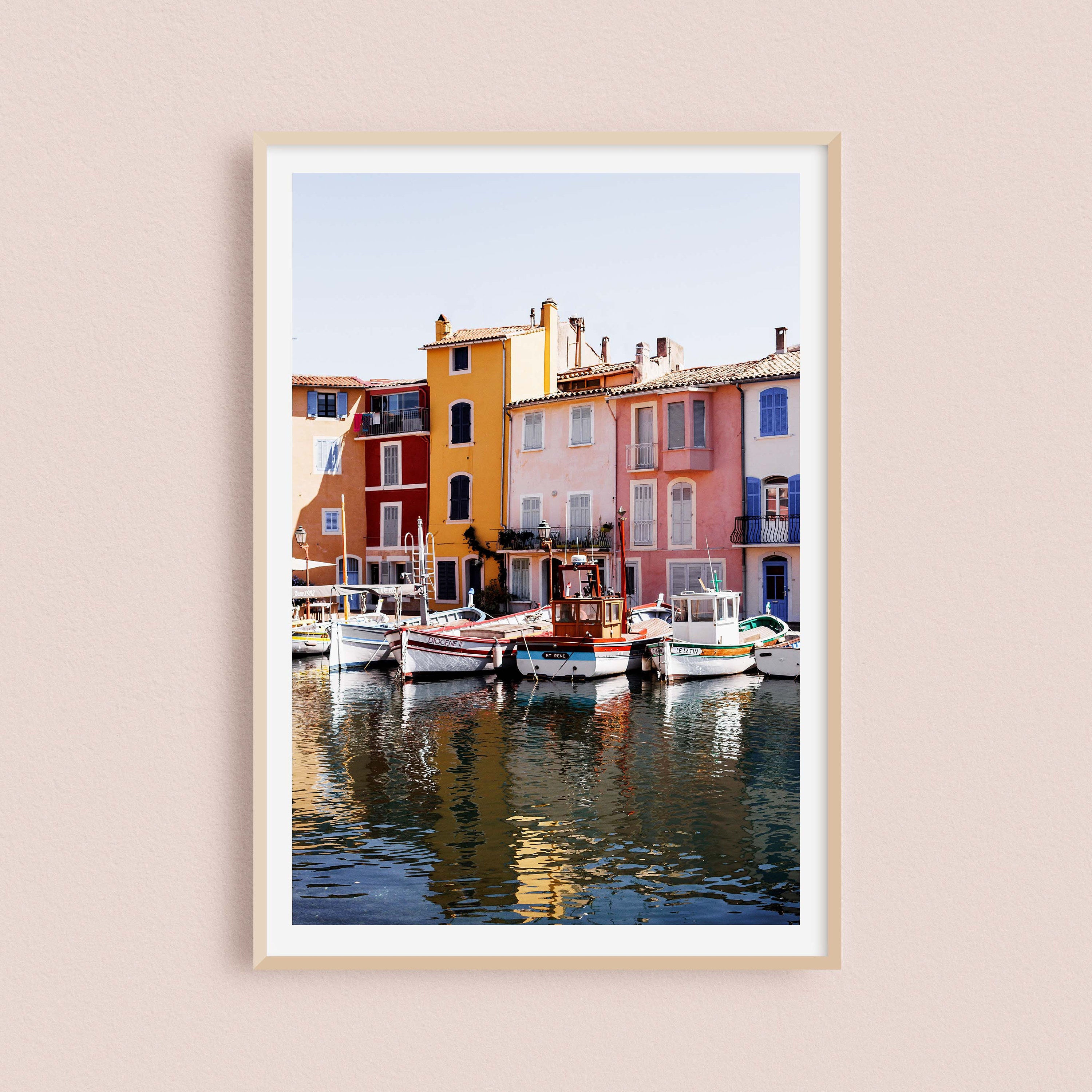 Impression Photo de Maison Colorées Dans La Ville Martigues Le Sud France