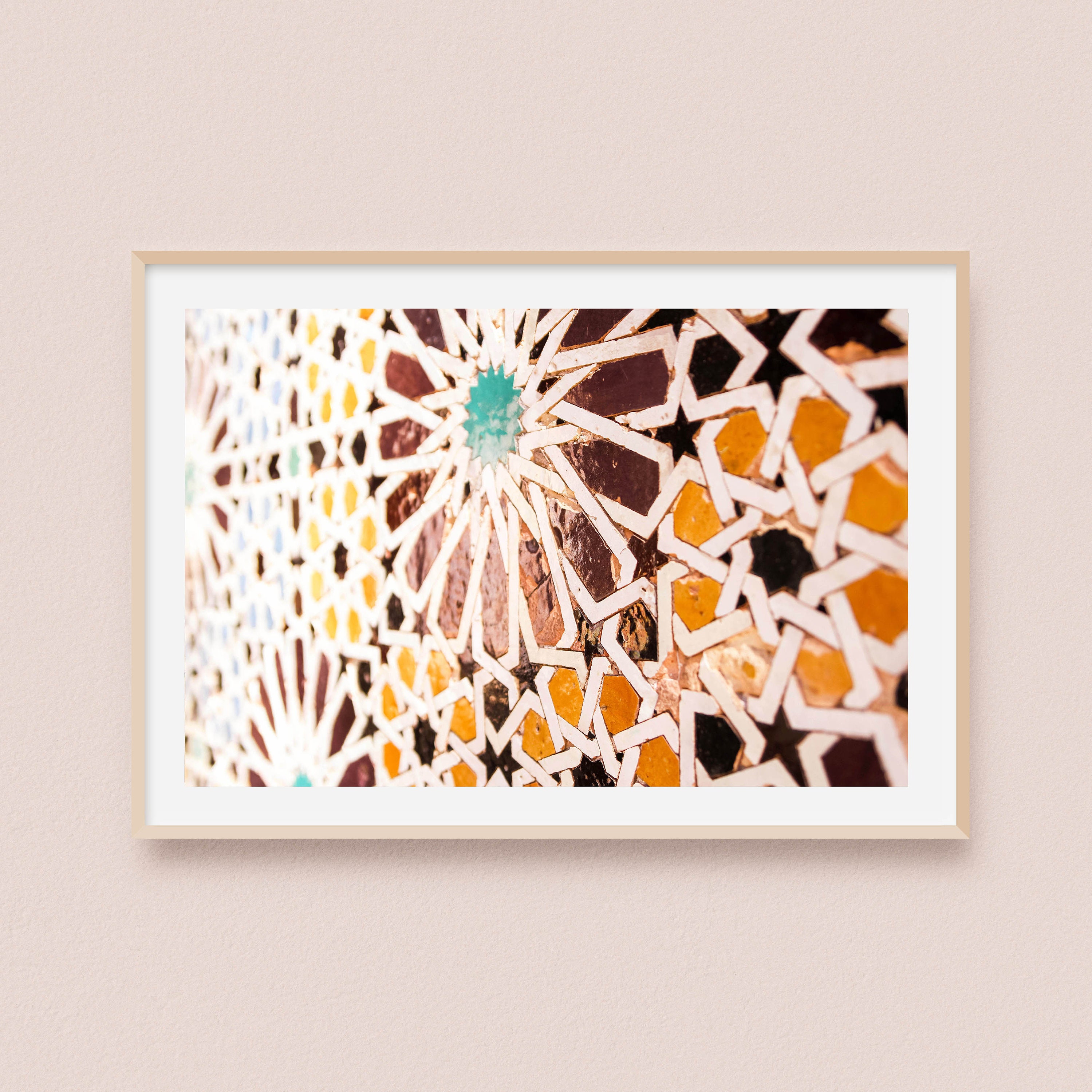 Impression Photo et Toile d'un Mur en Zellige à Marrakech Au Maroc