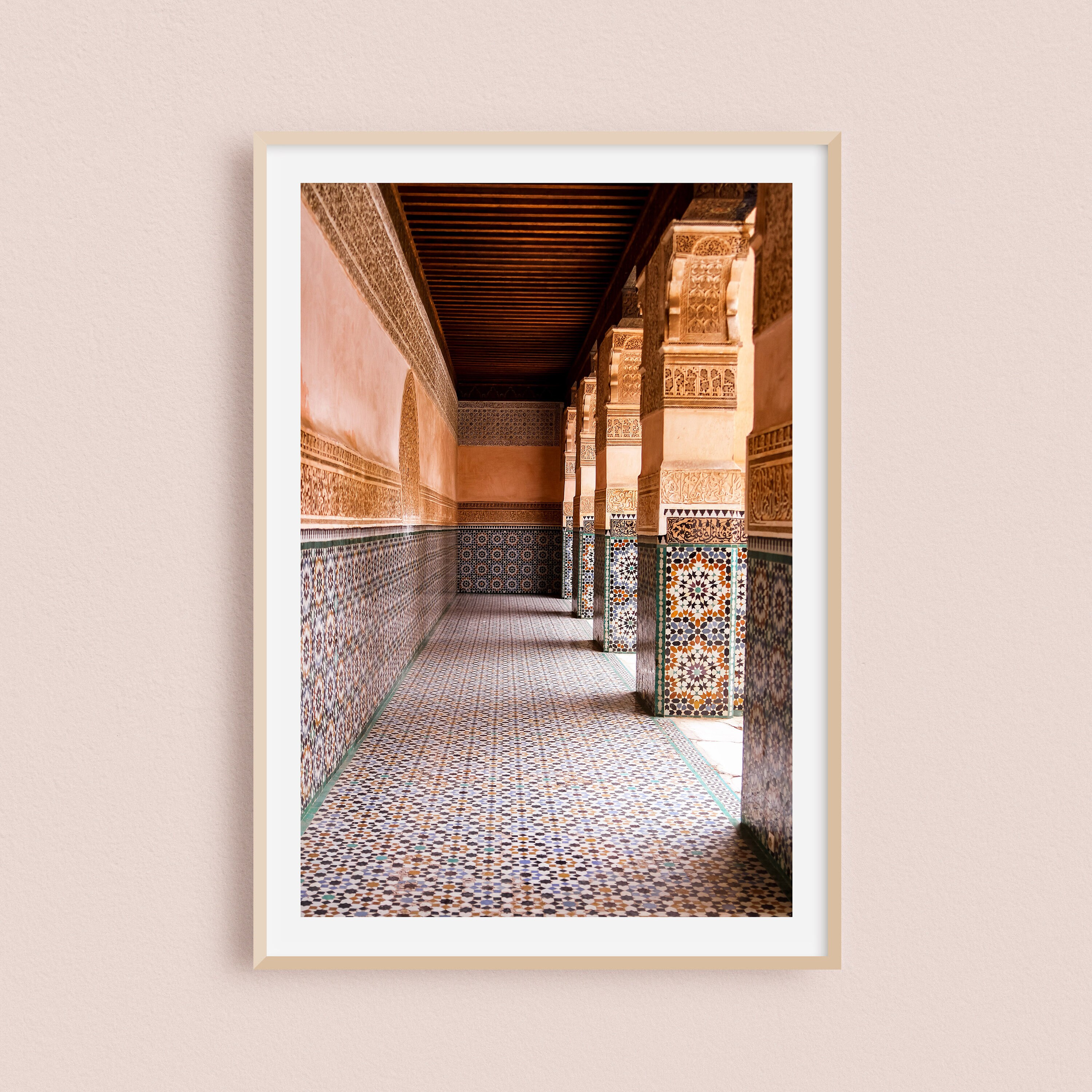 Impression Photo et Toile de L'architecture Marocaine La Mederssa Ben Youssef à Marrakech Au Maroc