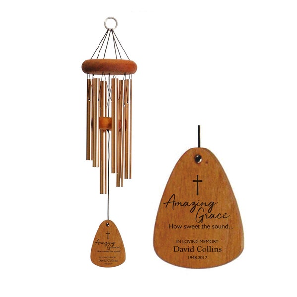 Amazing Grace Memorial Wind Chime | Sympathy Gift | Bereavement gift | Remembrance gift | In Loving Memory of