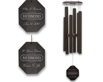 Personalized Anniversary Wind Chime | Amish Made, 45-Inch Copper Chime