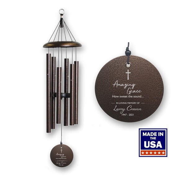 Personalized Memorial Wind Chime | Authentic Corinthian Bells, Sympathy Gift