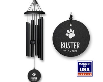 Paw Print Wind Chime | Pet Memorial | Authentic Corinthian Bells | Made in USA