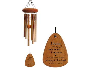 Memorial Tribute Wind Chime, Personalized Memorial Wind Chime, Bereavement gift, In Memory, Personalized Wind Chime,  Remembrance Wind Chime
