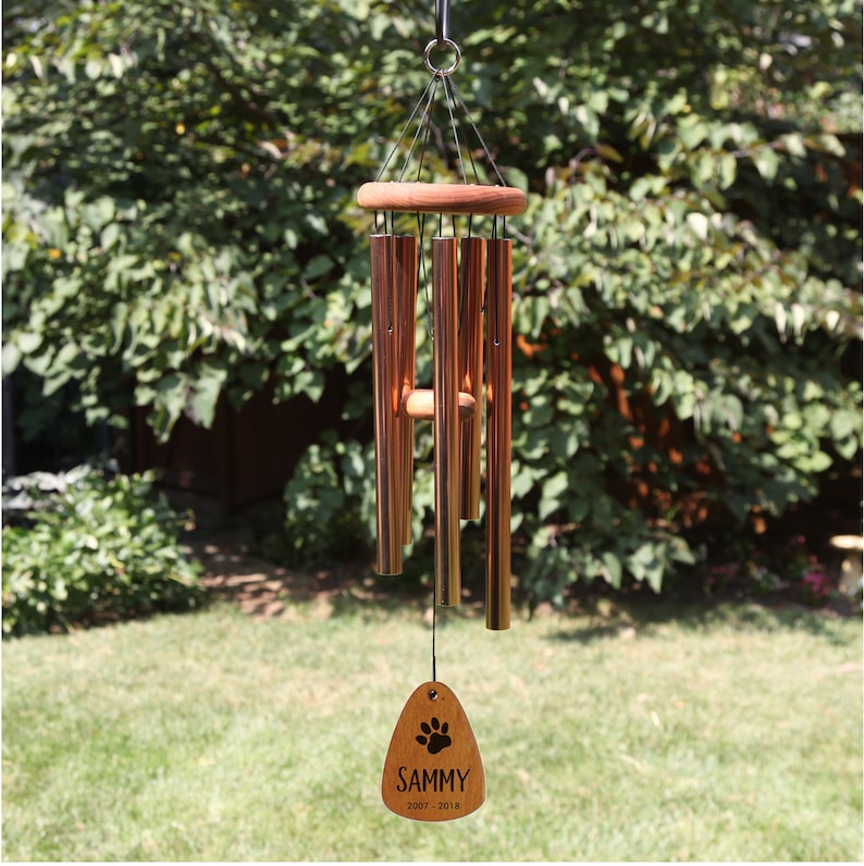 Pet Memorial Wind Chime, Dog Memorial, Loss of Pet, Custom Memorial Wind Chime, Personalized Wind Chime, Remembrance Wind Chime image 4