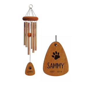 Pet Memorial Wind Chime, Dog Memorial, Loss of Pet, Custom Memorial Wind Chime, Personalized Wind Chime, Remembrance Wind Chime image 1