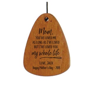 30-Inch Mother's Day Wind Chime-Bronze, Mom I've Loved You My Whole Life Wind Chime, Gift for Mom, Mother's Day Gift,Mother's Day Wind chime image 2