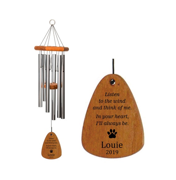 personalized pet wind chimes