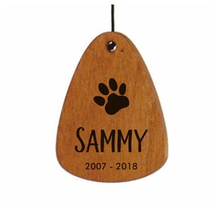 Pet Memorial Wind Chime, Dog Memorial, Loss of Pet, Custom Memorial Wind Chime, Personalized Wind Chime, Remembrance Wind Chime image 2