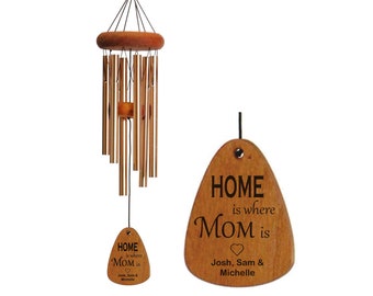 Mother's Day Wind Chime | Home is Where Mom Is | Gift for Mom, Mother's Day Gift, Personalized gift for Mom, Mothers Day