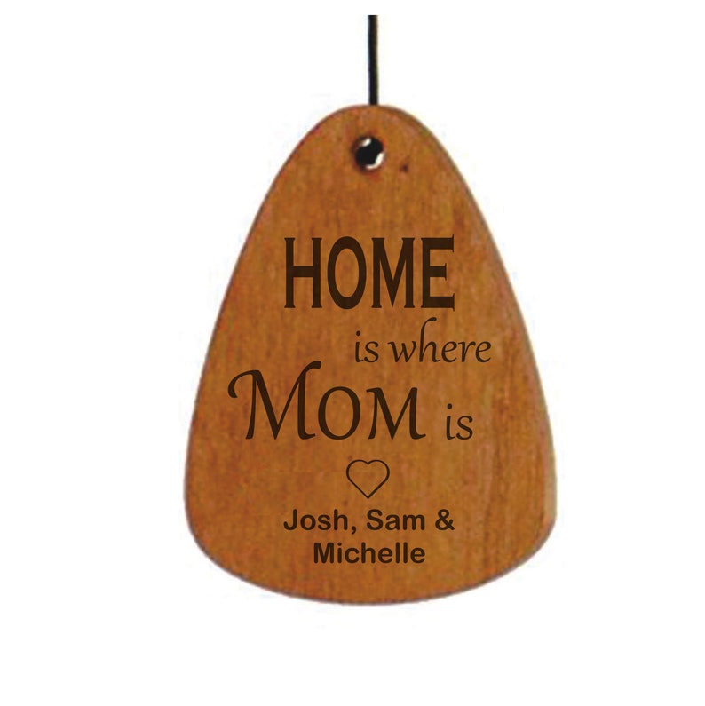 Mother's Day Wind Chime  Home is Where Mom Is  Gift for image 2