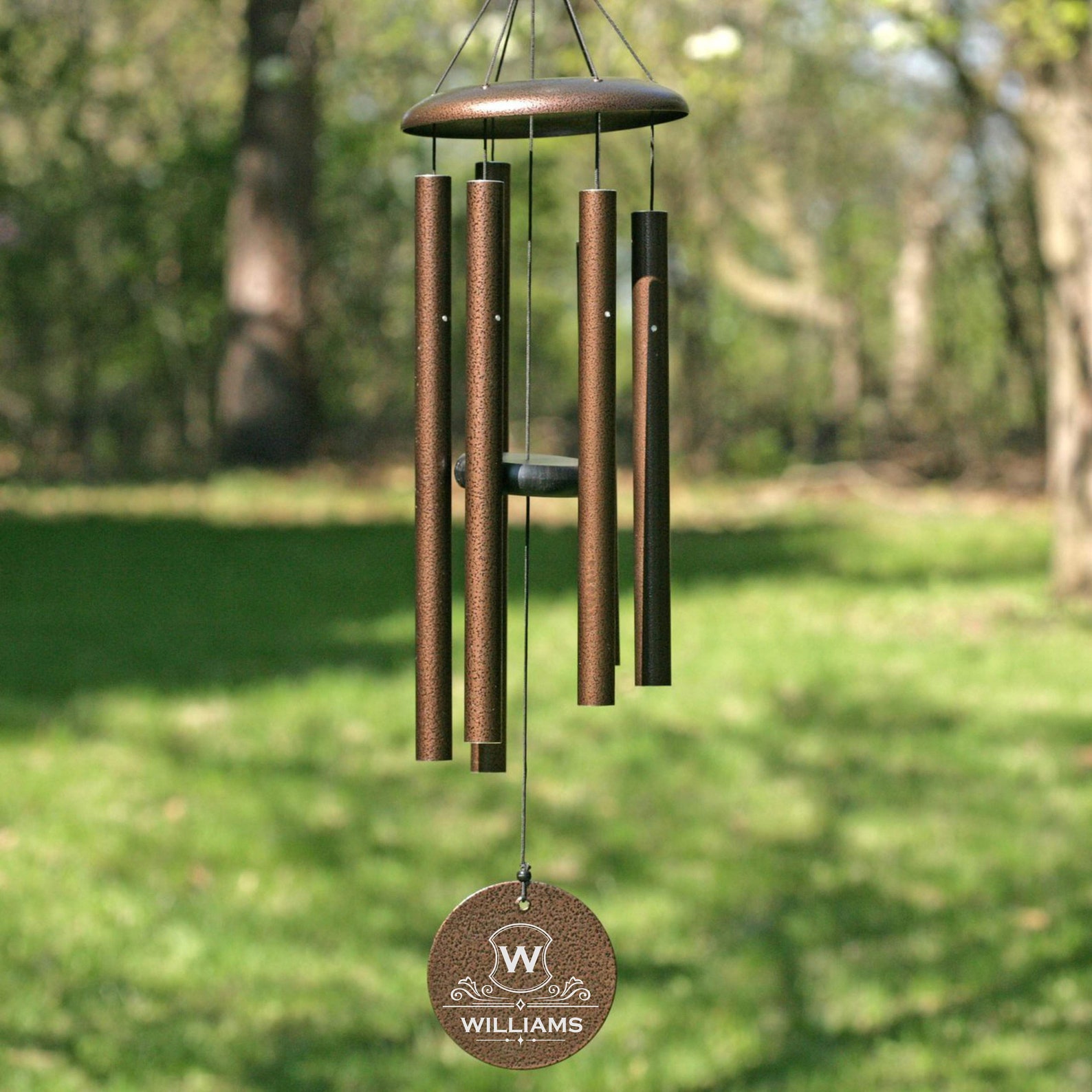 Monogrammed Wind Chime Corinthian Bells Housewarming Etsy