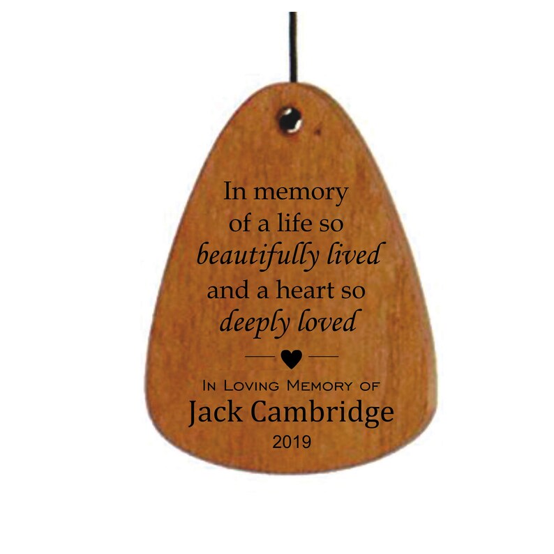 Memorial Wind Chime in Memory of a Life so Beautifully Lived Etsy