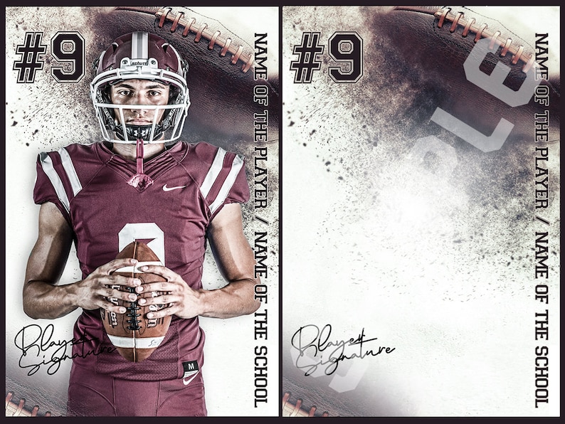 Sports Banner Digital Template / Senior Banner Football Etsy